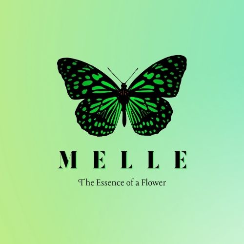 Melle The Essence of a Flower Logo